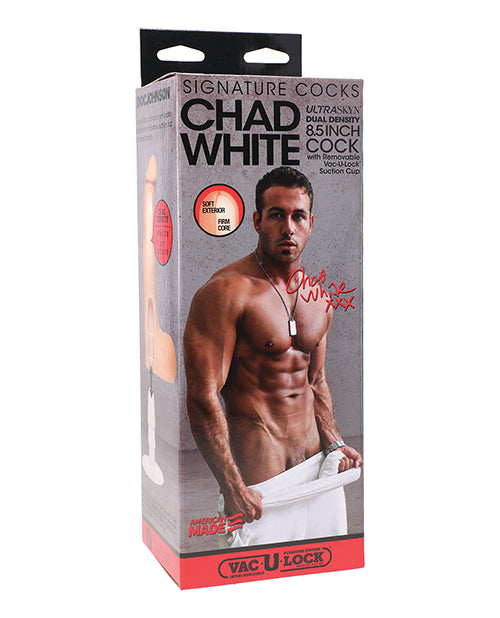 8.5 Inch Chad White Dildo with Suction Cup - Dildos Category Intimates Adult Boutique