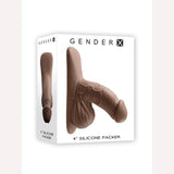 Gender X 4in Silicone Packer Dark Intimates Adult Boutique