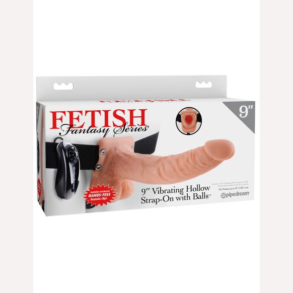  Fetish Fantasy 9 Vibrating Hollow Strap On Intimates Adult Boutique