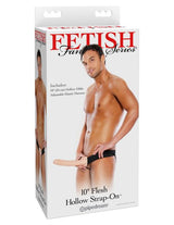 Fetish Fantasy 10in Hollow Strap On Flesh