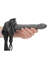 Twisted Hollow Strap-On Gunmetal 8in - Sextoys for Men Intimates Adult Boutique