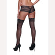 Thigh High Fishnet Lace Black Os Queen Seville Intimates Adult Boutique