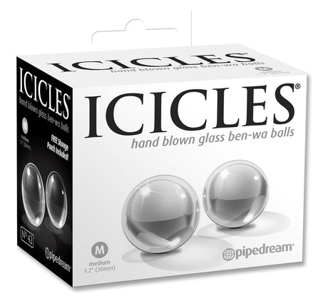 Icicles #42 Medium Glass Ben-wa Balls Intimates Adult Boutique
