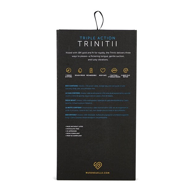 Sensuelle Trinitii 18k Gold Black Intimates Adult Boutique