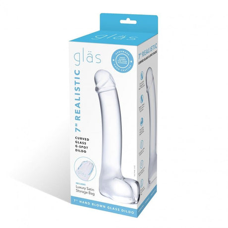 Glas 7 Realistic Curved Glass G Spot Dildo Intimates Adult Boutique