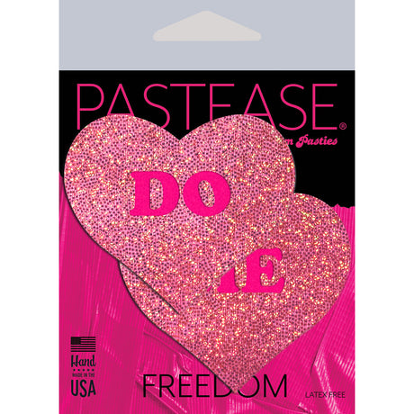 Pastease Do Me Hearts Pink Glitter Intimates Adult Boutique