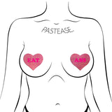 Pastease Eat Ass Hearts Pink Glitter Intimates Adult Boutique