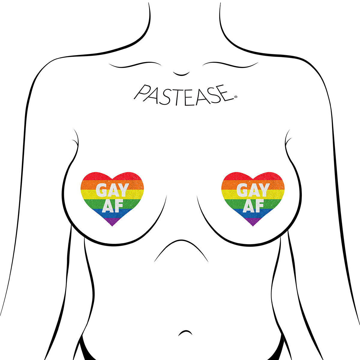 Pastease Gay AF Hearts Intimates Adult Boutique
