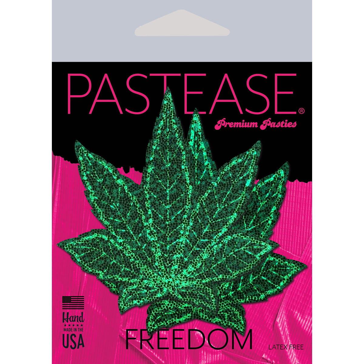 Pastease Pot Leaf Green Glitter Intimates Adult Boutique