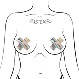 Pastease Silver Hologram Crosses Intimates Adult Boutique