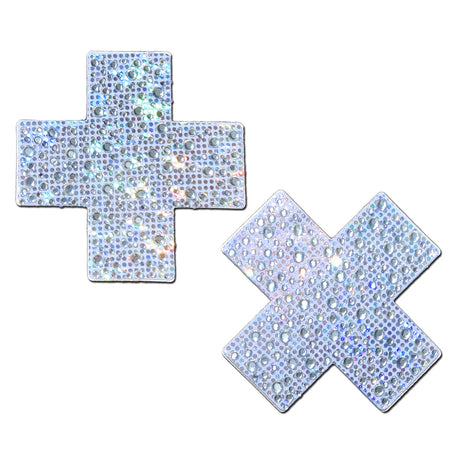 Pastease Crystal Crosses White Intimates Adult Boutique
