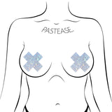Pastease Crystal Crosses White Intimates Adult Boutique