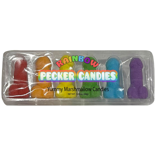 Rainbow Pecker Candies 6pk Intimates Adult Boutique