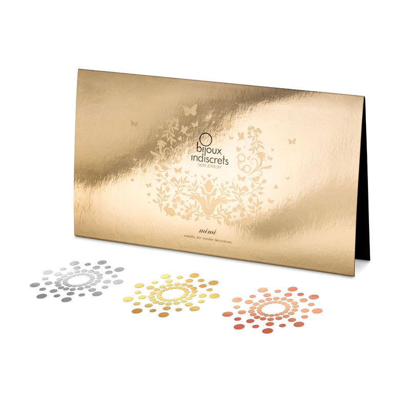 Bijoux Indiscrets Mimi Body Tattoos 6 pk. - Metallic