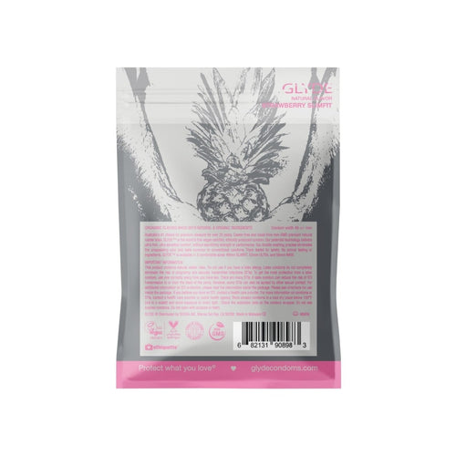 Glyde Slimfit Organic Strawberry Condoms 4pk