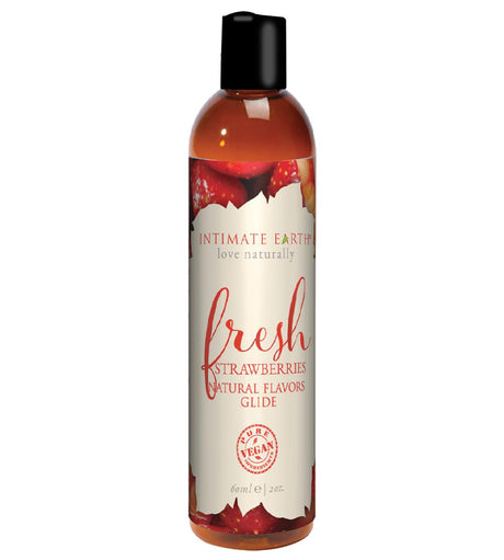 Intimate Earth Flavored Glide - Fresh Strawberries 2oz Intimates Adult Boutique