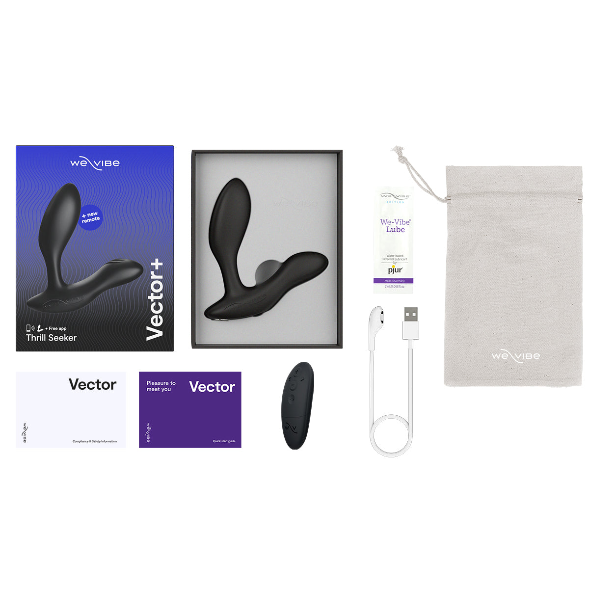 We-Vibe Vector+ - Charcoal Black Intimates Adult Boutique