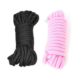 Shibari Soft Bondage Rope 2pk - Black & Pink Intimates Adult Boutique