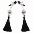 Sexy AF Black Tassel Nipple Clamps Intimates Adult Boutique