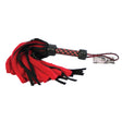 Suede and Fluff MINI Flogger - 18" - Red-Black Intimates Adult Boutique