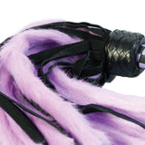 Suede and Fluff MINI Flogger - 18" - Purple-Black Intimates Adult Boutique