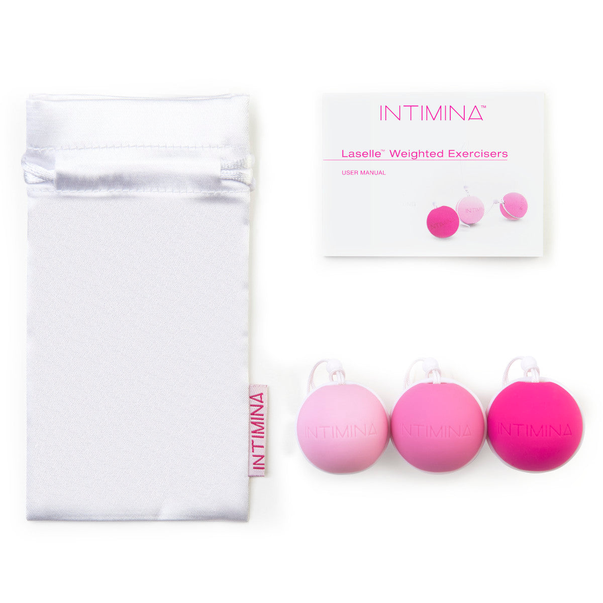Intimina Laselle Routine Exercise Balls SET of 3 Pelvic Floor Weights Intimates Adult Boutique