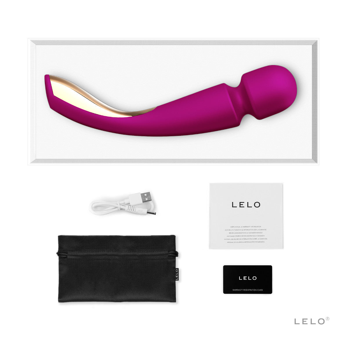 LELO Smart Wand 2 Large - Deep Rose Intimates Adult Boutique
