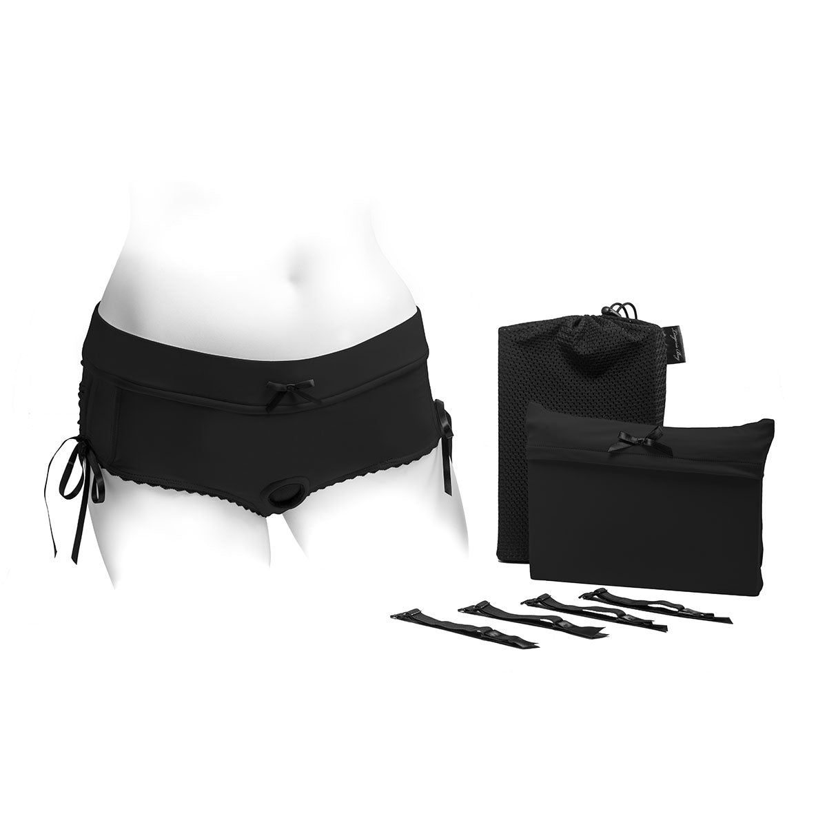 SpareParts Sasha Harness Black-Black Nylon - XL Intimates Adult Boutique