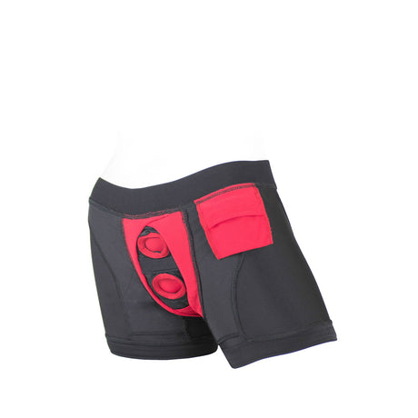 SpareParts Tomboii Black-Red Nylon - XL Intimates Adult Boutique