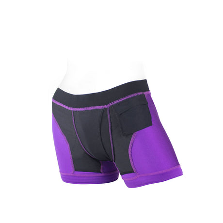 SpareParts Tomboii Purple-Black Nylon - Medium Intimates Adult Boutique
