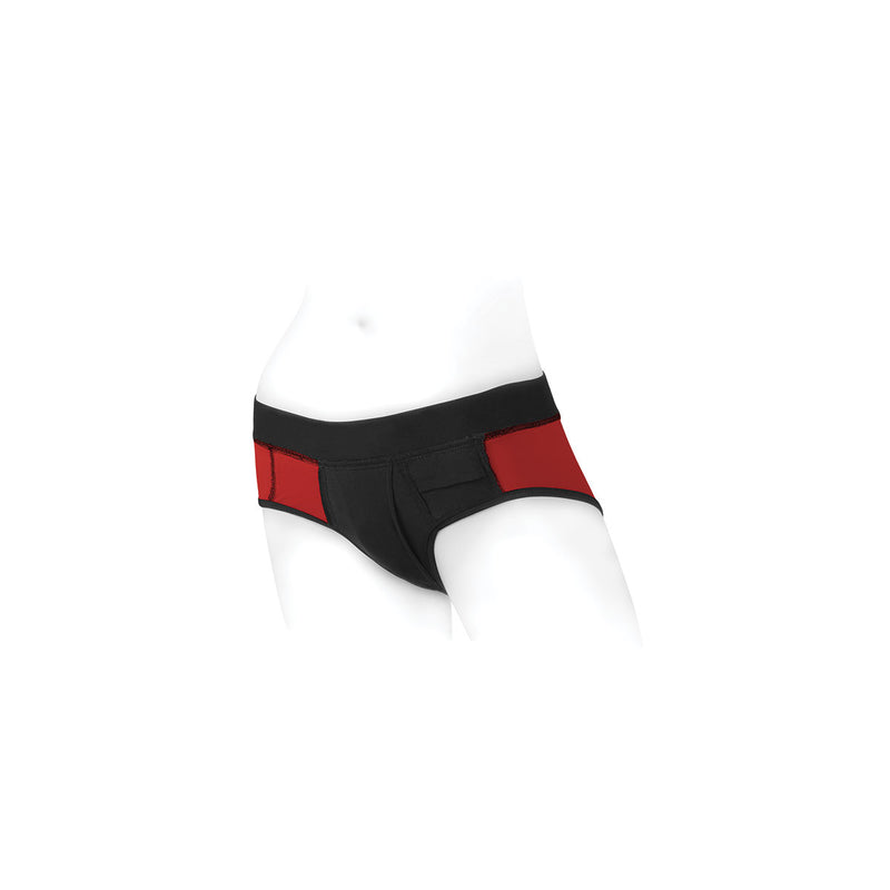 SpareParts Tomboi Harness Red-Black Nylon - XXS