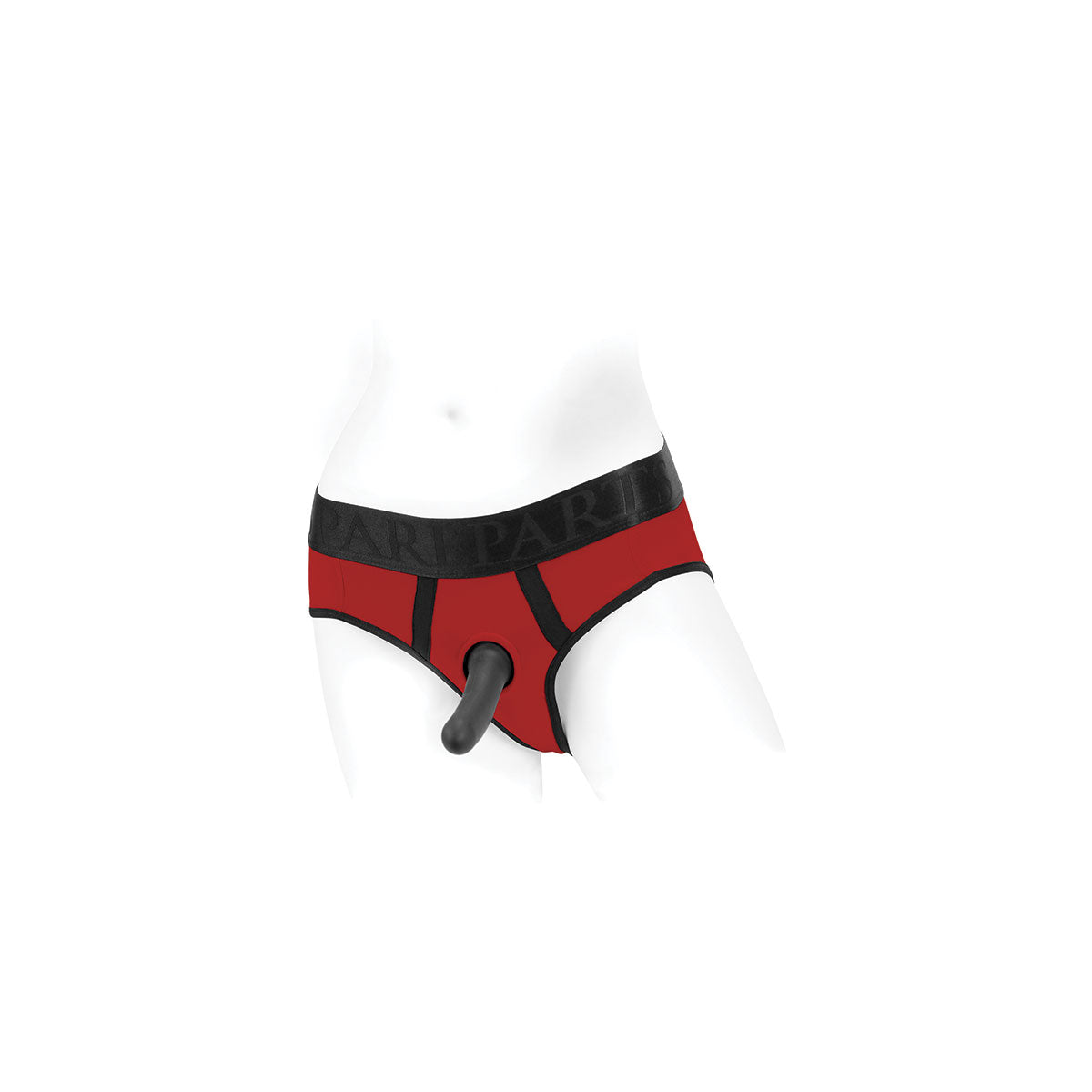 SpareParts Tomboi Harness Red-Black Nylon - XXS Intimates Adult Boutique
