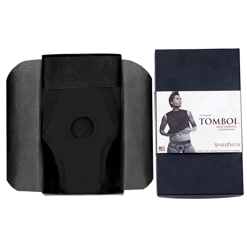 SpareParts Tomboi Harness Black-Black Nylon - XXS