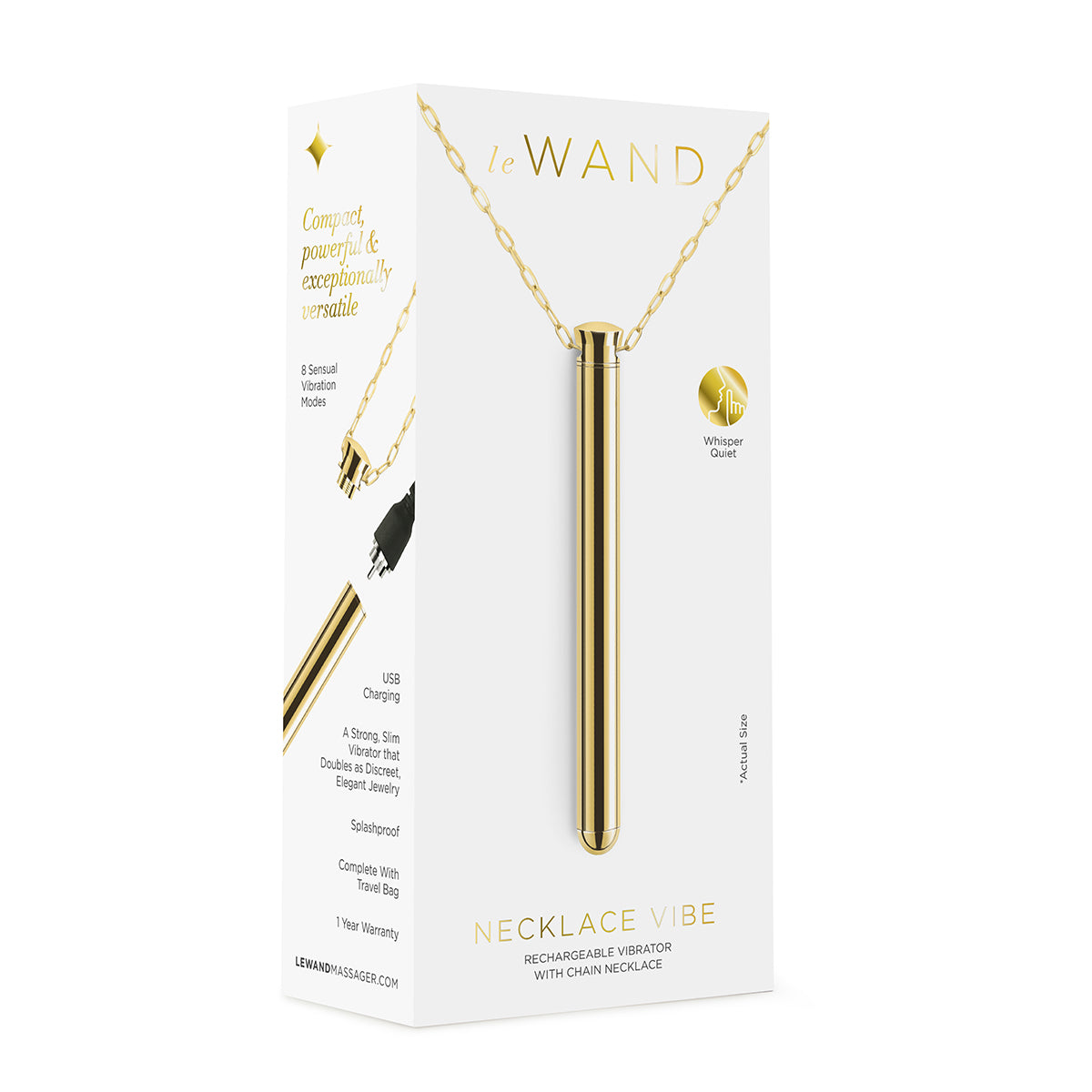 Le Wand Vibrating Necklace - Gold Intimates Adult Boutique