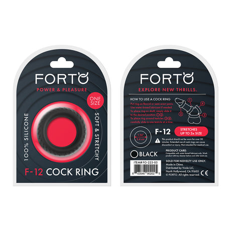 FORTO F-12 C-Ring 35mm Black Intimates Adult Boutique