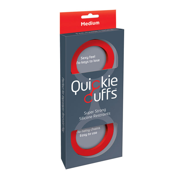 Quickie Cuffs - Medium - Red Intimates Adult Boutique
