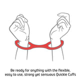 Quickie Cuffs - Medium - Red Intimates Adult Boutique