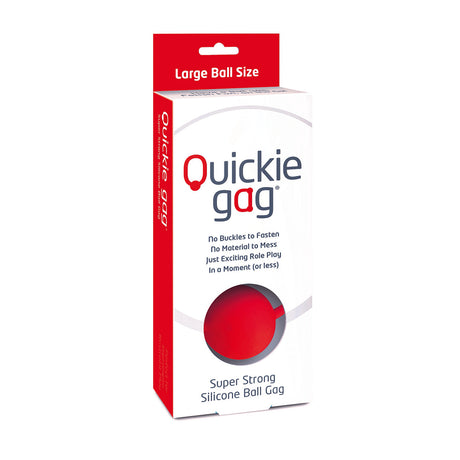 Quickie Ball Gag Large - Red Intimates Adult Boutique