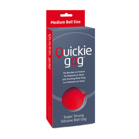 Quickie Ball Gag Medium - Red Intimates Adult Boutique