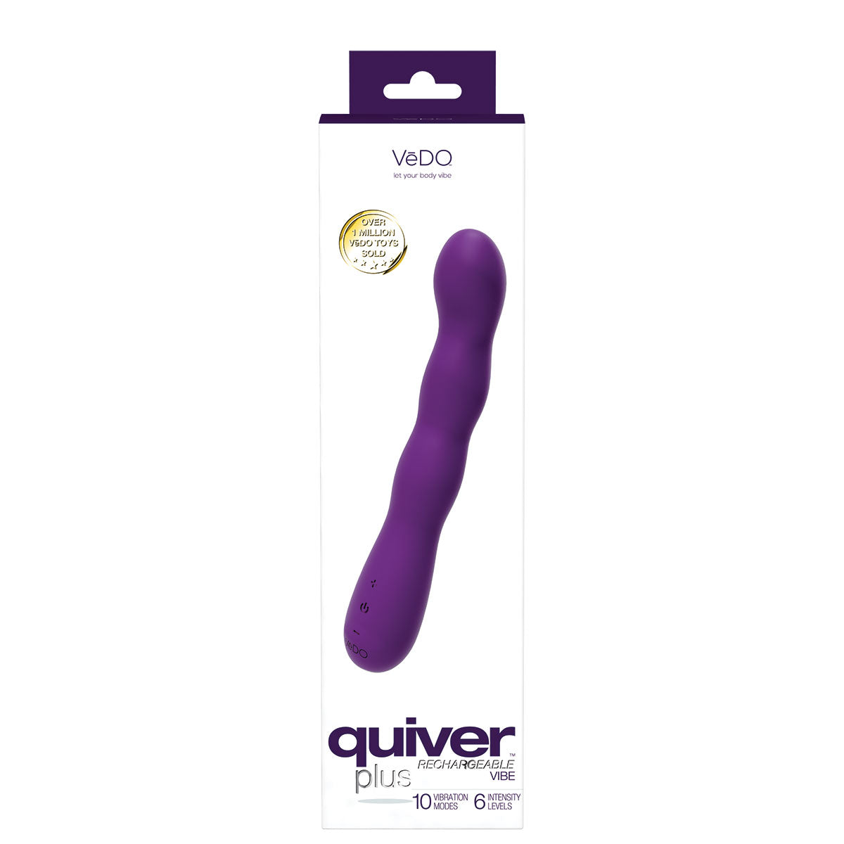 VeDO Quiver PLUS Purple Rechargable Intimates Adult Boutique