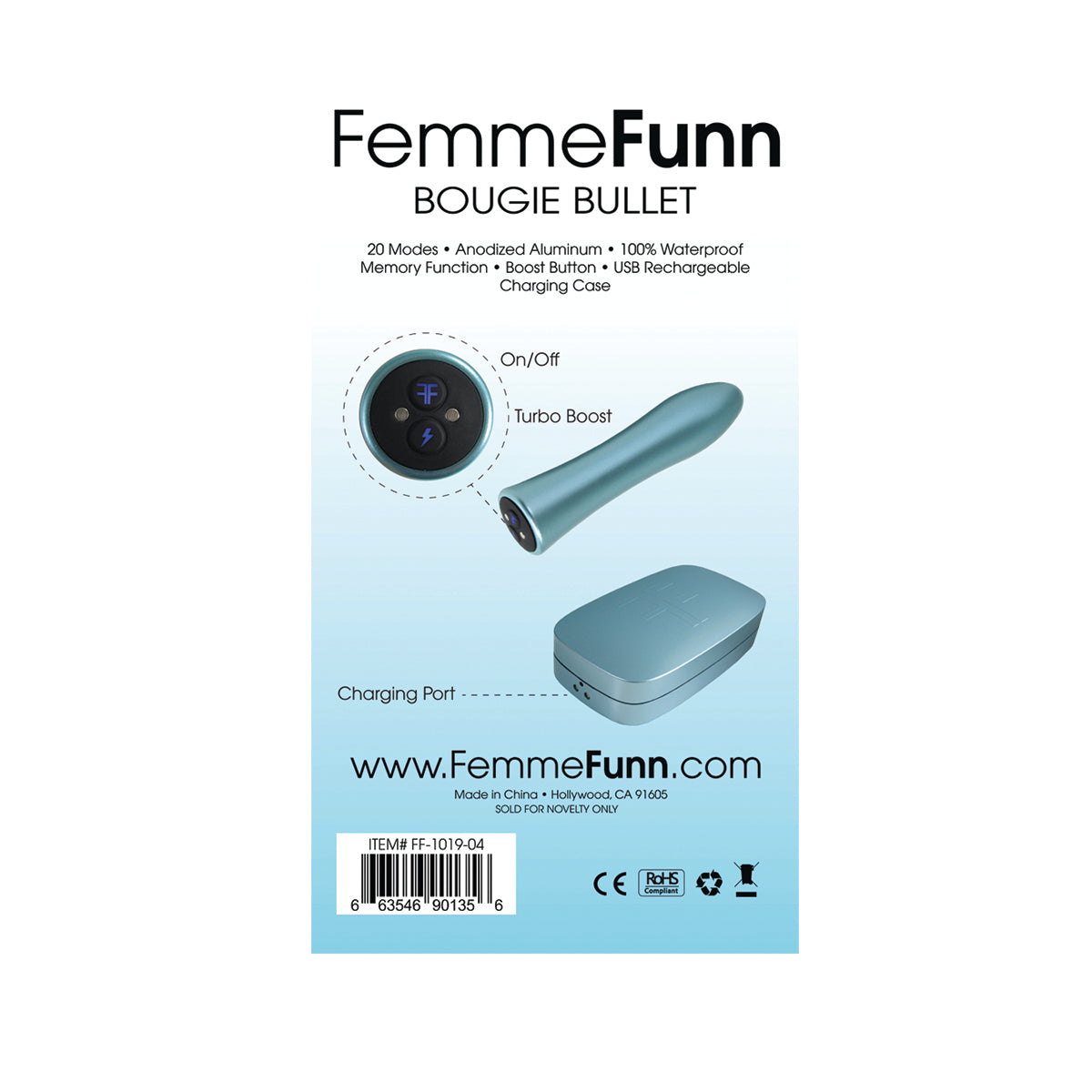 Femme Funn Bougie Bullet - Blue Intimates Adult Boutique