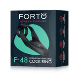 FORTO F-48 Vibrating Perineum Double C-Ring - Black Intimates Adult Boutique
