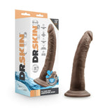 Dr Skin Glide 7.5in Self Lubricating Dildo Chocolate Intimates Adult Boutique