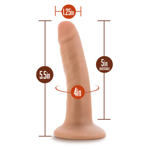 Dr Skin 5.5 Cock W- Suction Cup Vanilla