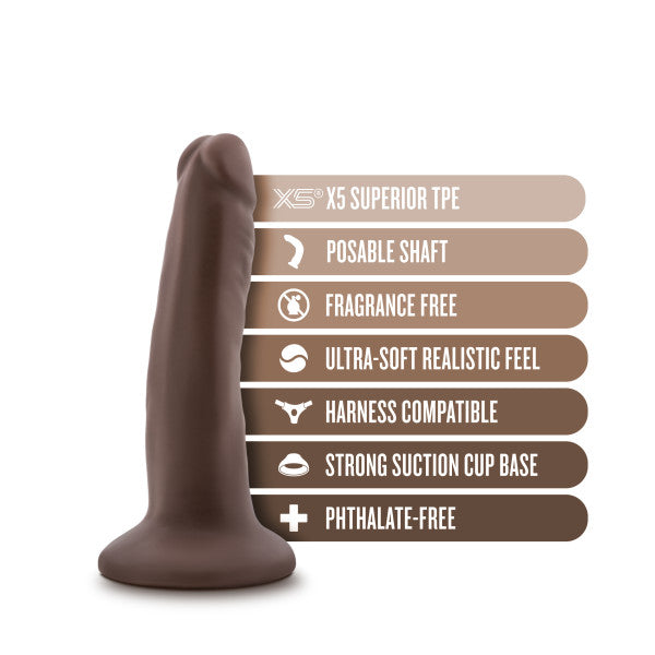 Dr Skin Plus 5in Poseable Dildo Chocolate Intimates Adult Boutique