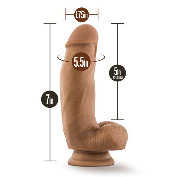 Dr Skin Silicone Dr Samuel 7 Dildo W Suction Cup Mocha Intimates Adult Boutique
