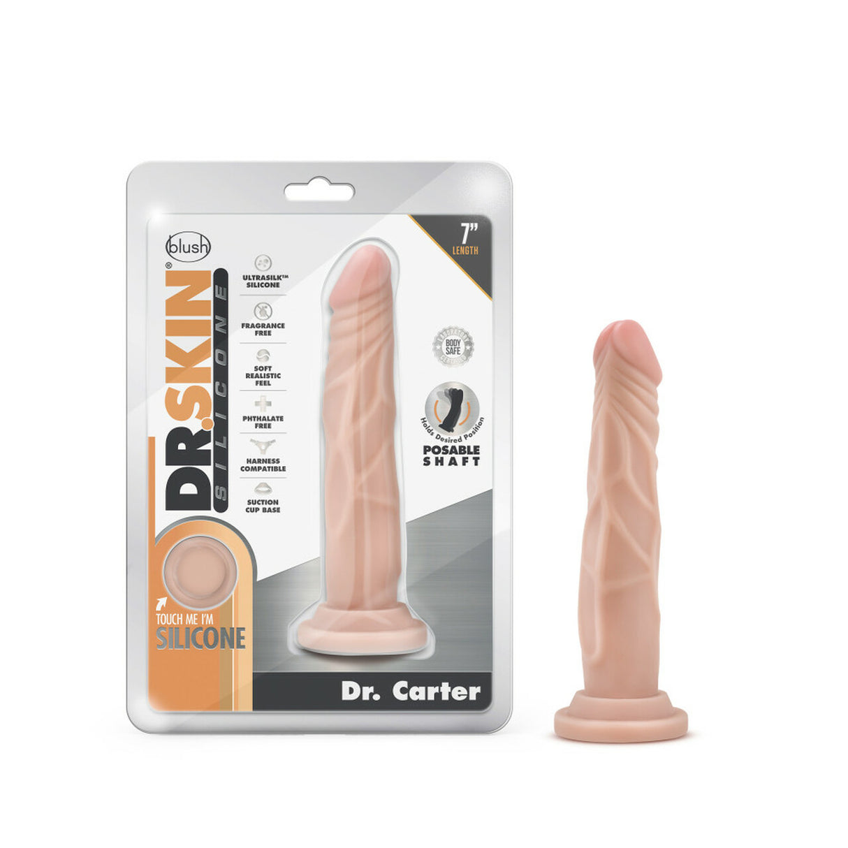 Dr Skin Silicone Dr Carter 7 In Vanilla Intimates Adult Boutique