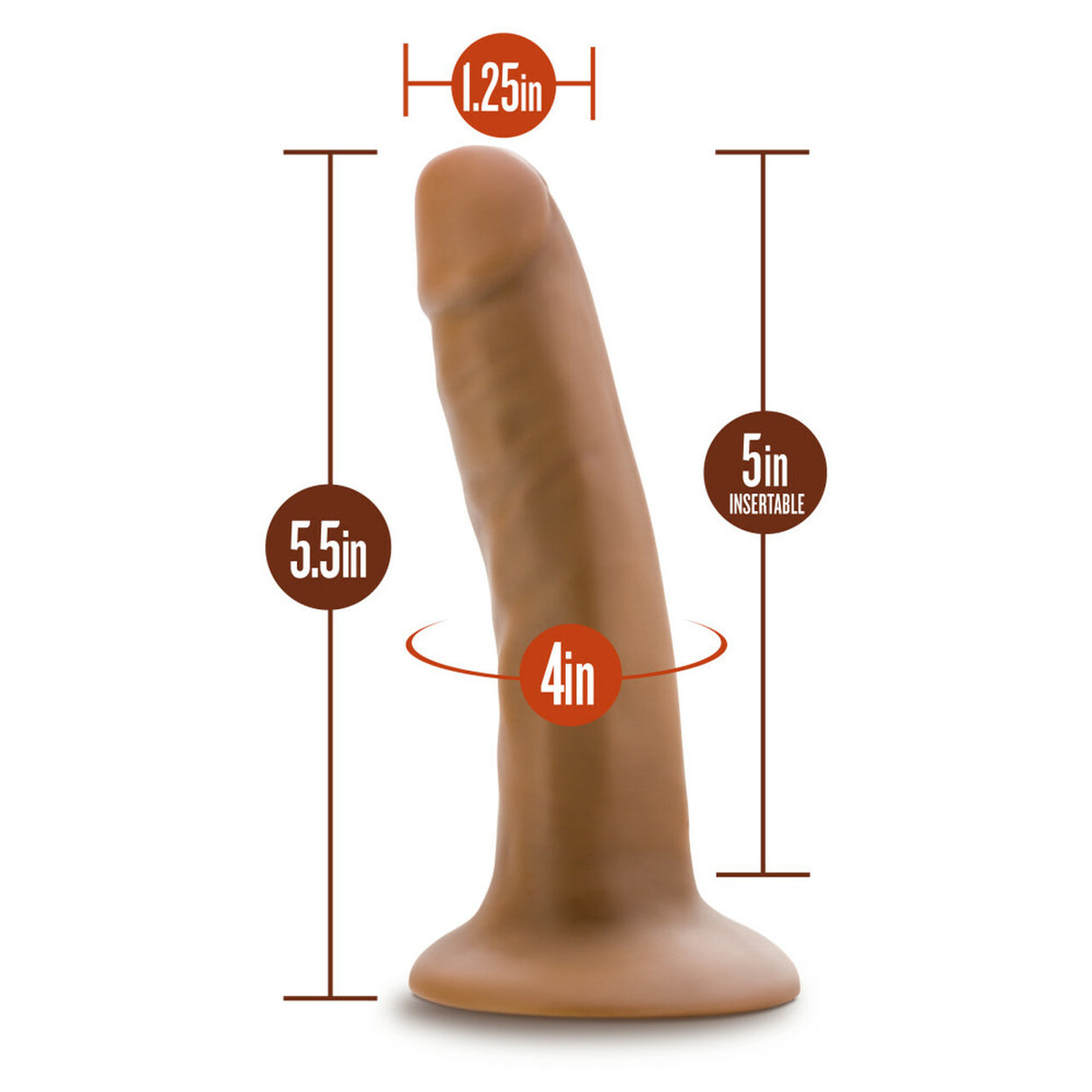 Dr Skin Silicone Dr Lucas 5in Dildo Mocha Intimates Adult Boutique