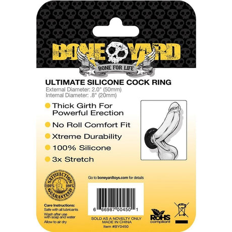 Boneyard Ultimate Ring Black Intimates Adult Boutique