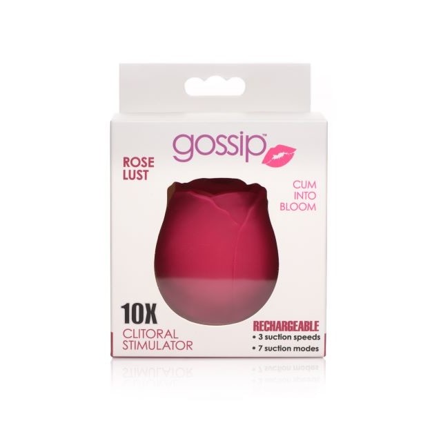 Gossip Rose 10x Silicone Clit Suction Stimulator Burgundy Intimates Adult Boutique